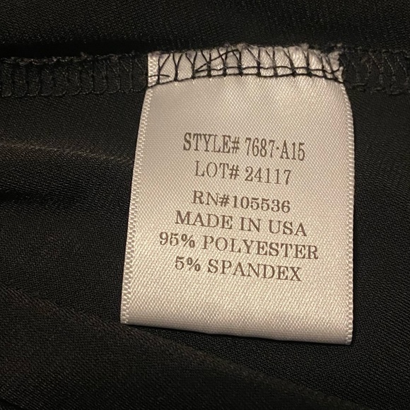 GUC Slinky Brand 3/4 Sleeve Black Tunic - Picture 6 of 7